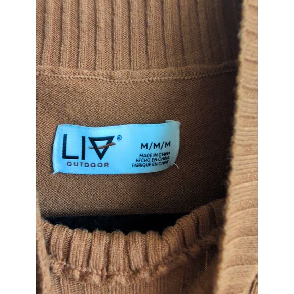 Liv Outdoors Mockneck Lightweight Sweater in Rust Brown Sz M - Picture 2 of 4